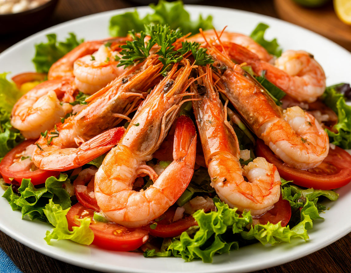 Салаты с морепродуктами